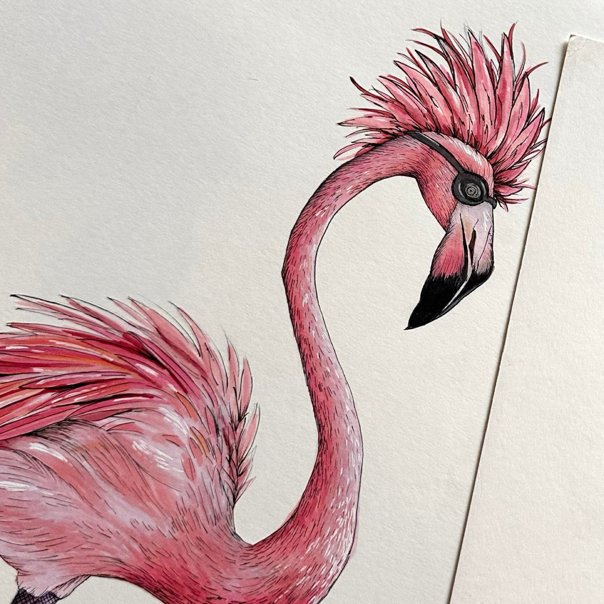 Brand McKenzie Punk Rocks Fiona Framed Round Art Print with Charcoal Black Background