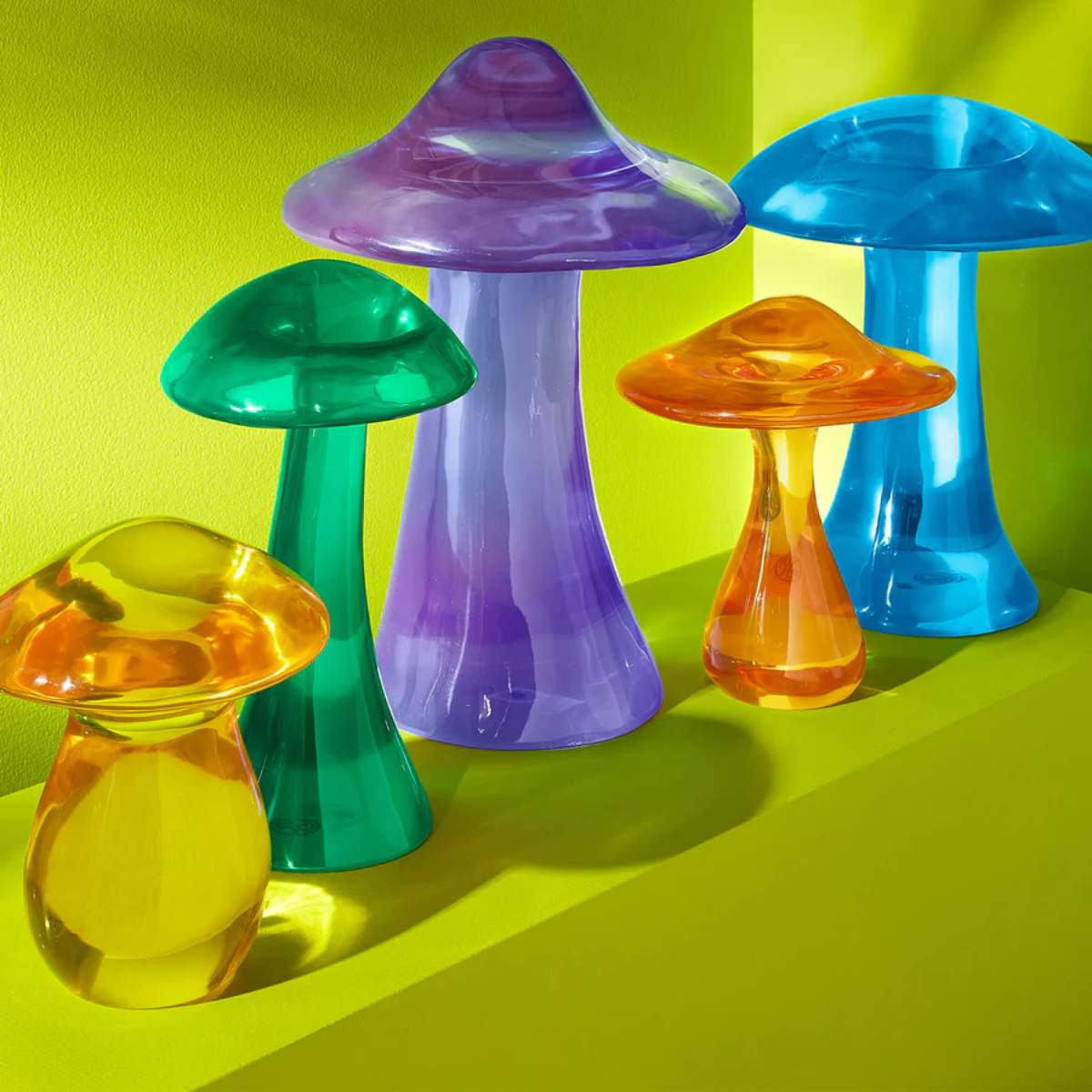 Jonathan Adler Purple Acrylic Mushroom Objet