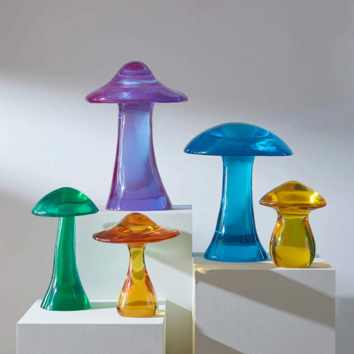 Jonathan Adler Purple Acrylic Mushroom Objet