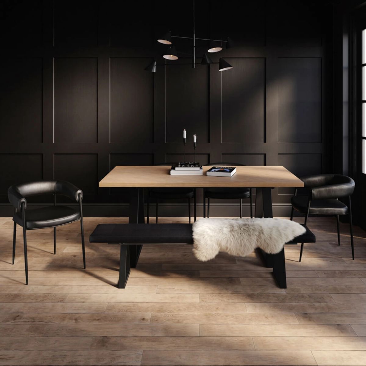 HO+ME Queens Black Dining Chair