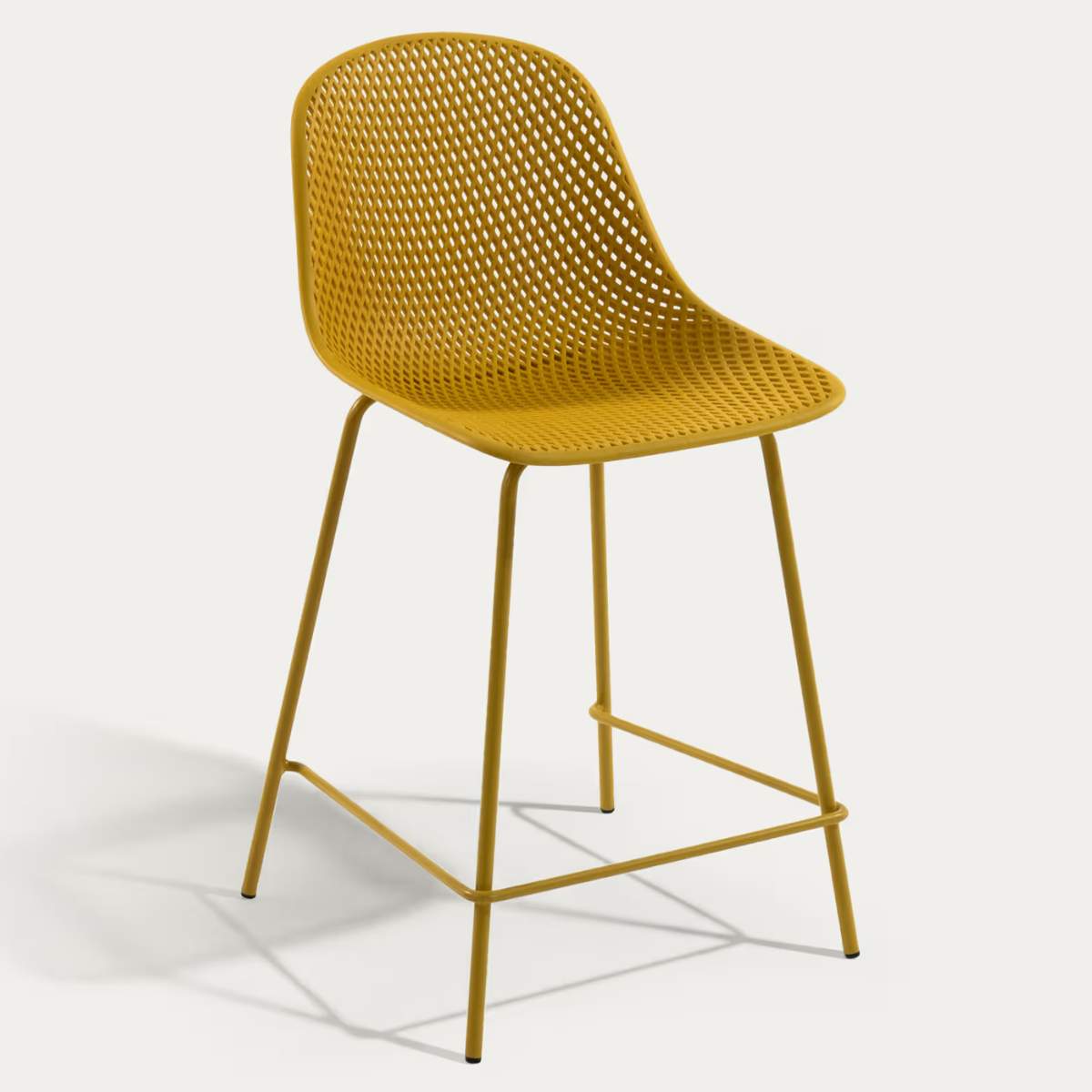 Kave Home Quinby brown outdoor stool 65cm