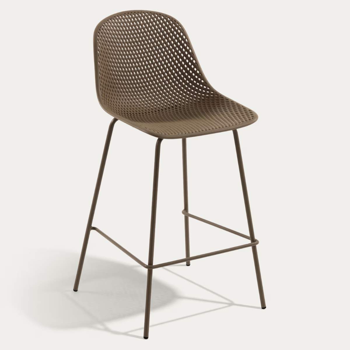 Kave Home Quinby brown outdoor stool 75cm