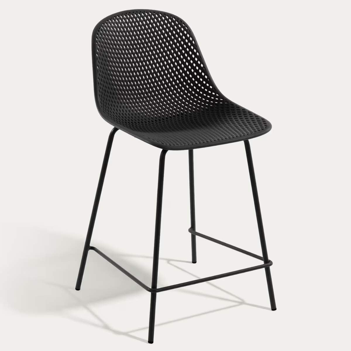 Kave Home Quinby brown outdoor stool 65cm