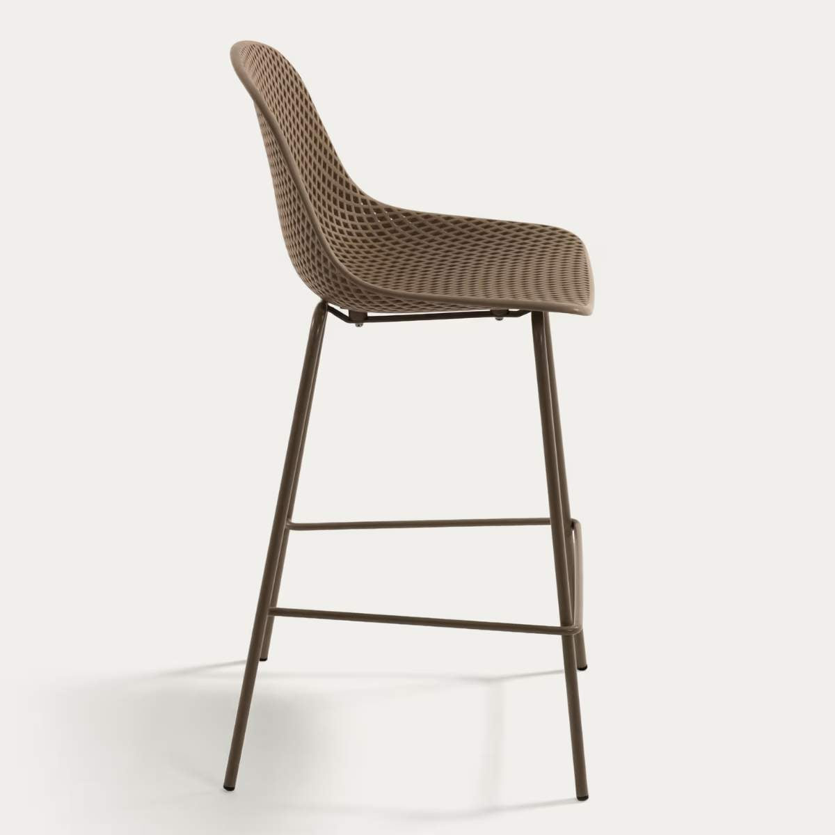Kave Home Quinby brown outdoor stool 75cm