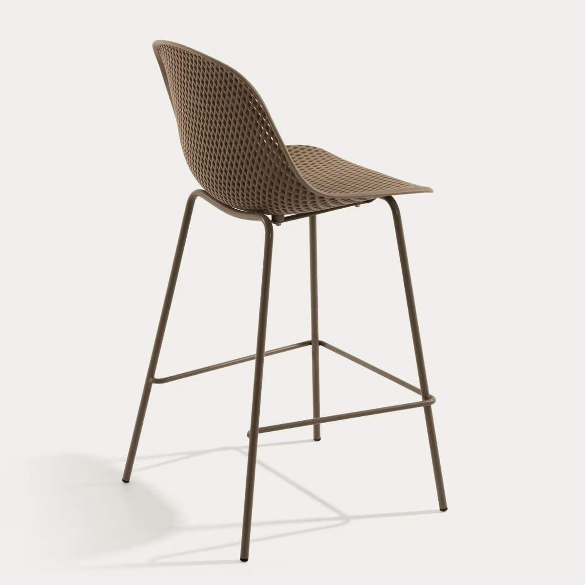 Kave Home Quinby brown outdoor stool 75cm