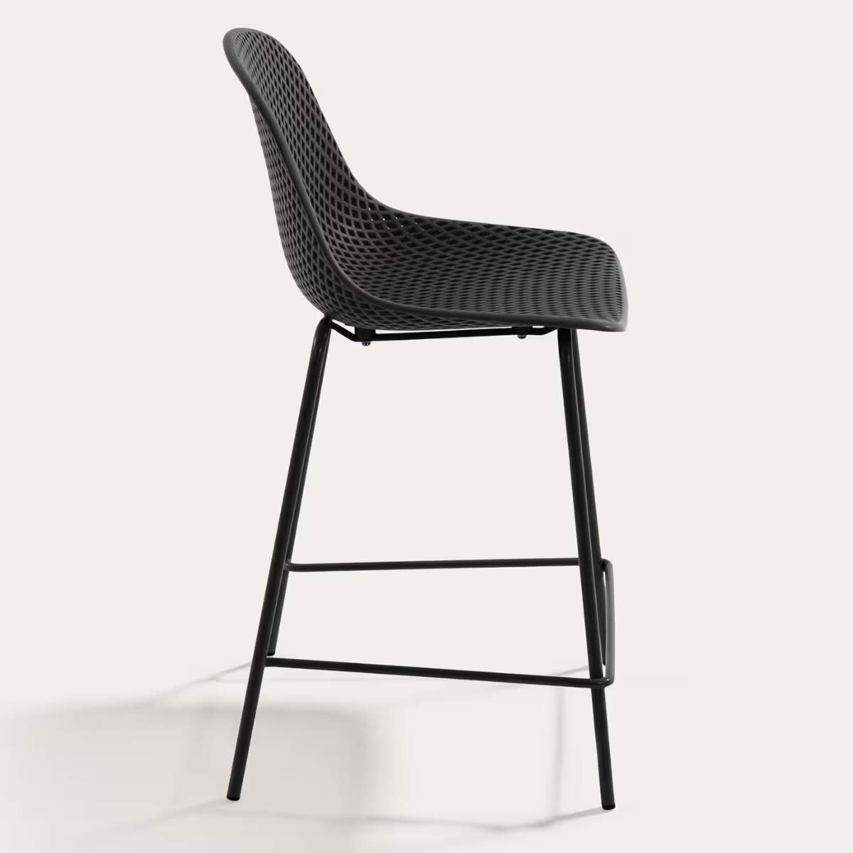 Kave Home Quinby brown outdoor stool 65cm