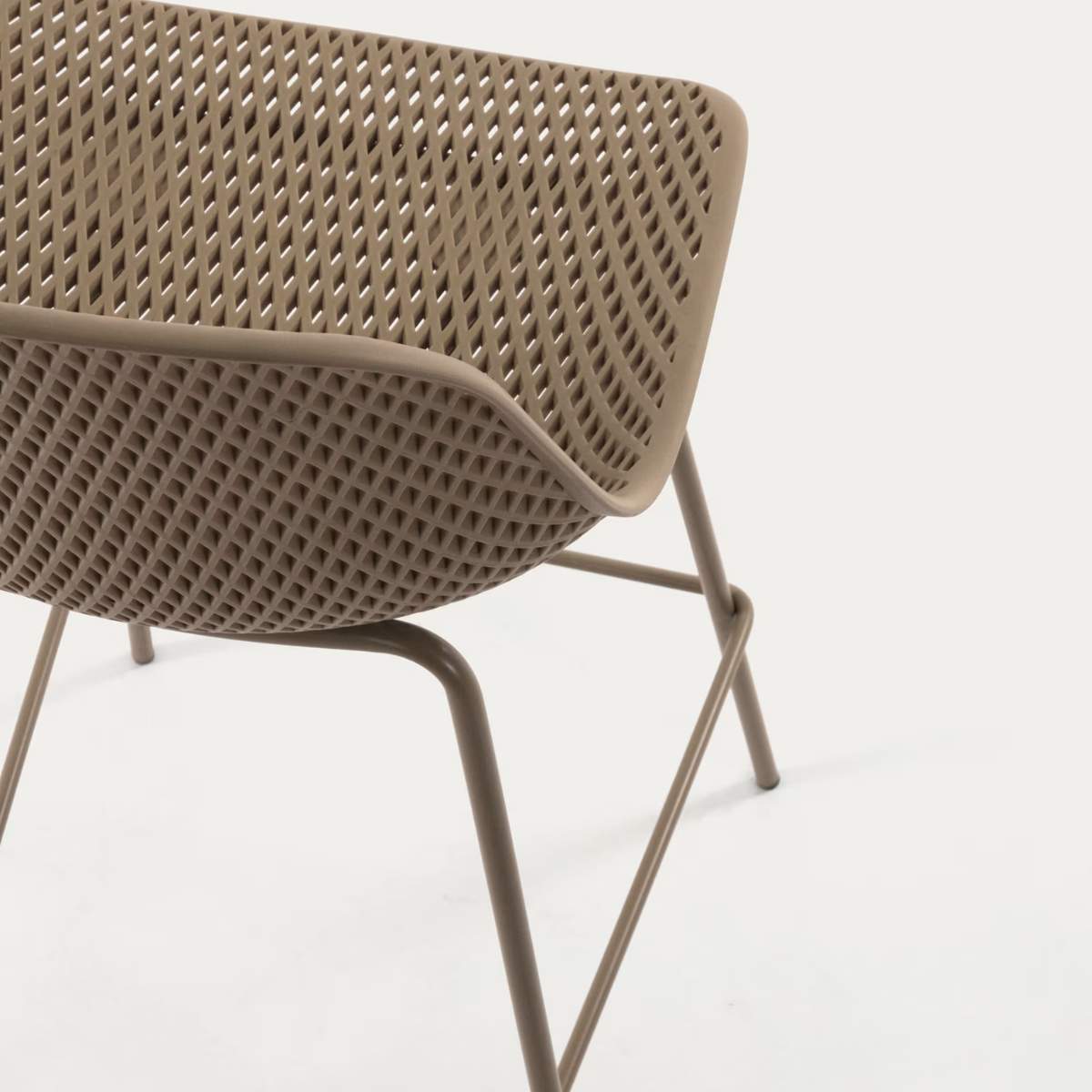 Kave Home Quinby brown outdoor stool 75cm