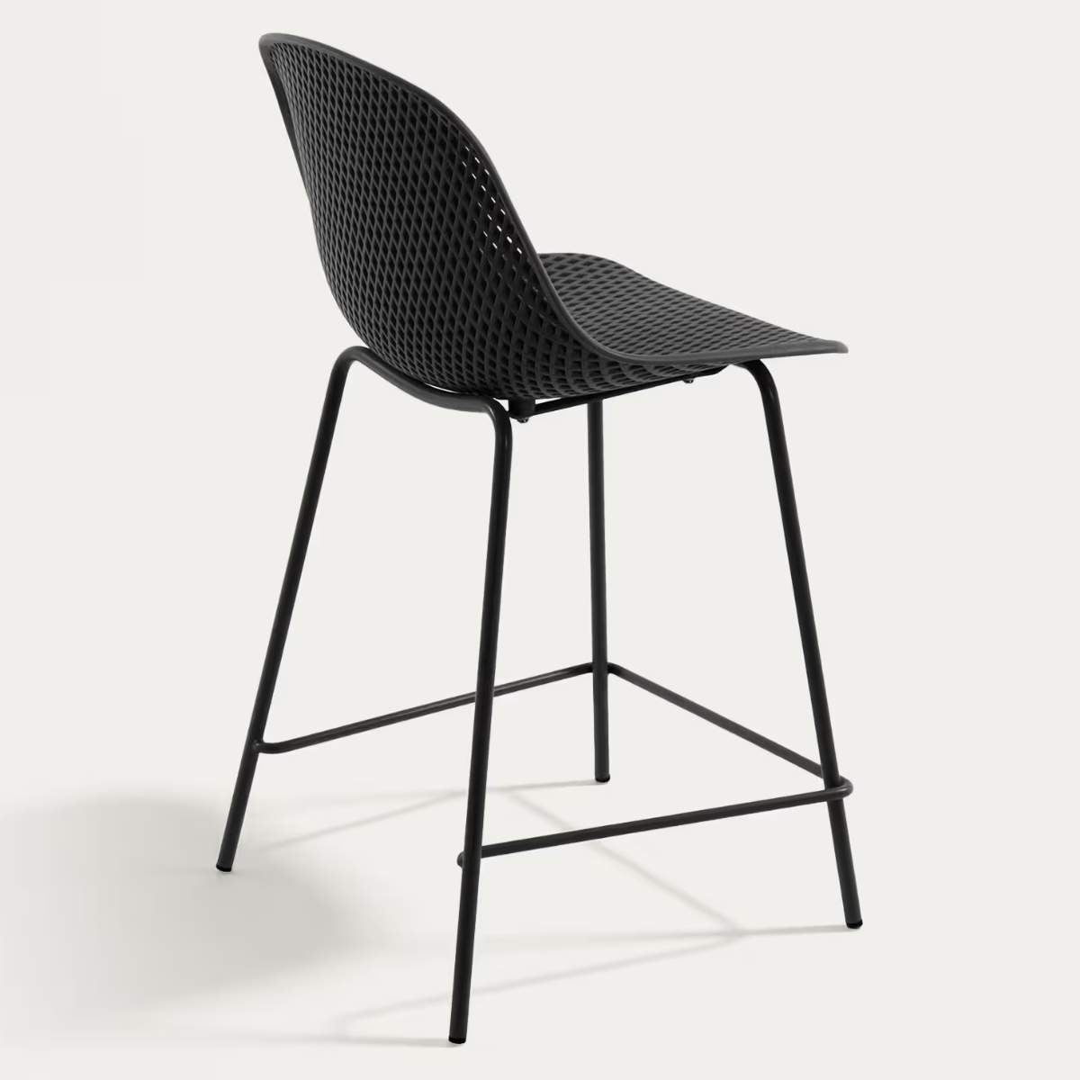 Kave Home Quinby brown outdoor stool 65cm