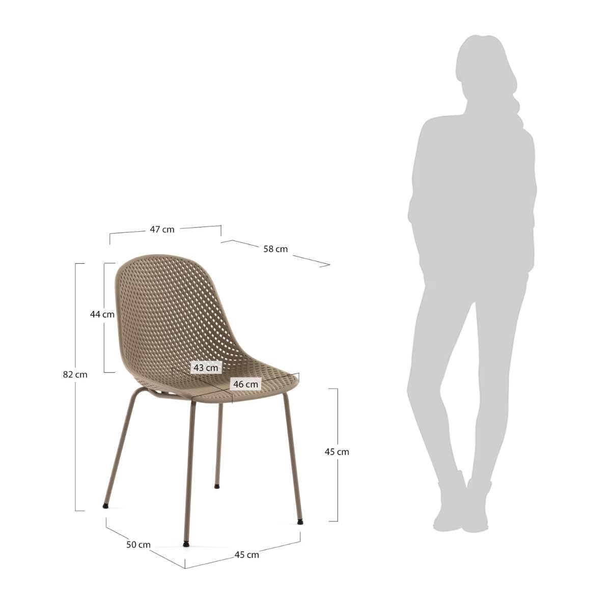 Kave Home Quinby brown outdoor chair