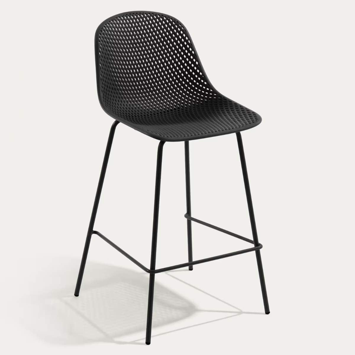 Kave Home Quinby brown outdoor stool 75cm