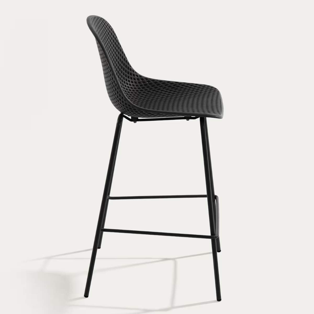 Kave Home Quinby brown outdoor stool 75cm