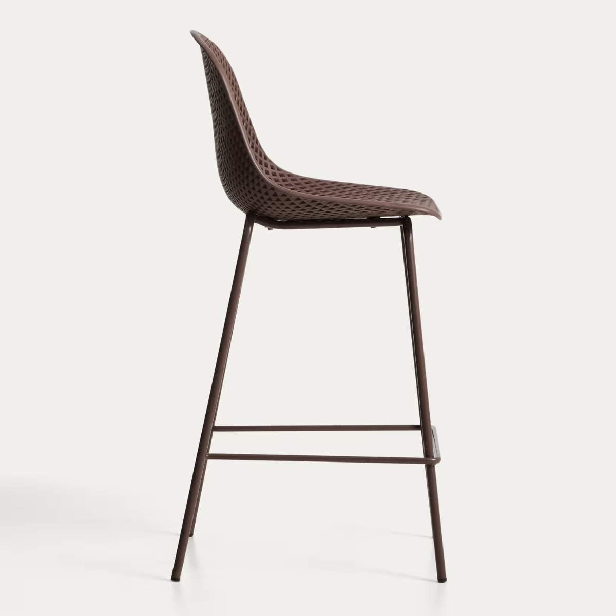 Kave Home Quinby brown outdoor stool 65cm