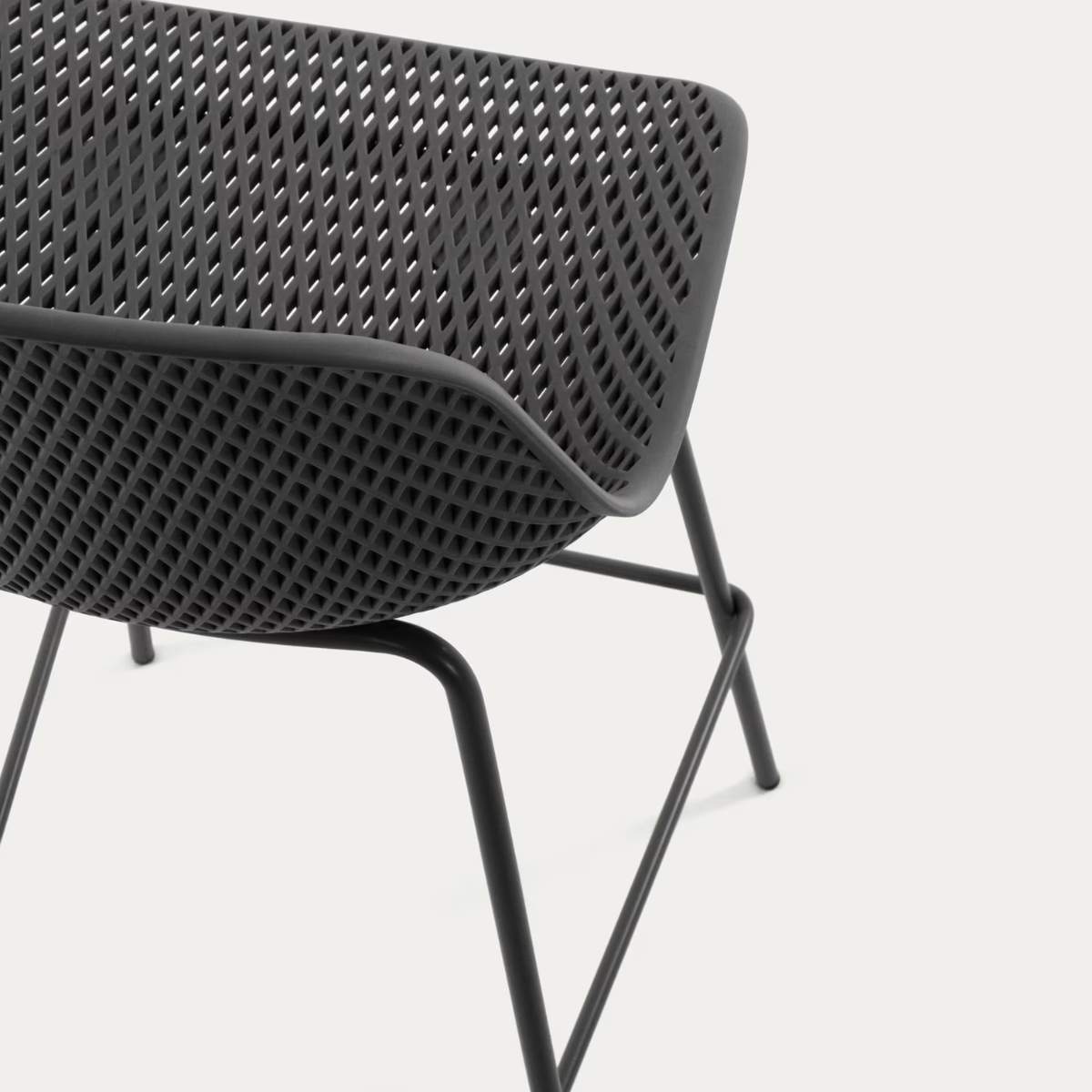 Kave Home Quinby brown outdoor stool 75cm