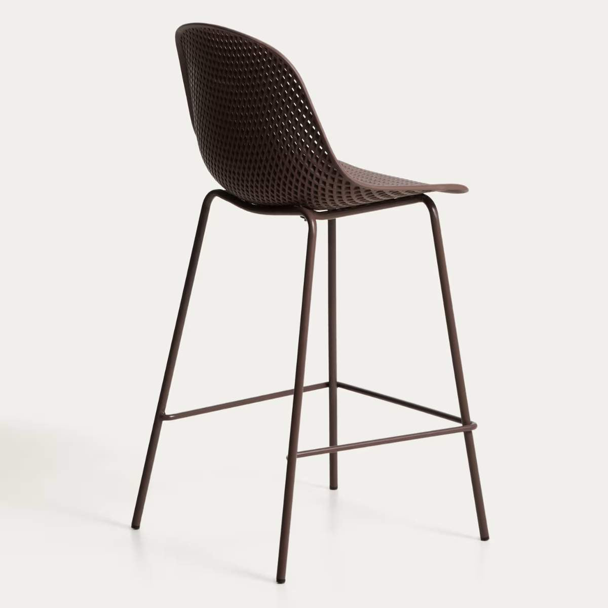 Kave Home Quinby brown outdoor stool 65cm