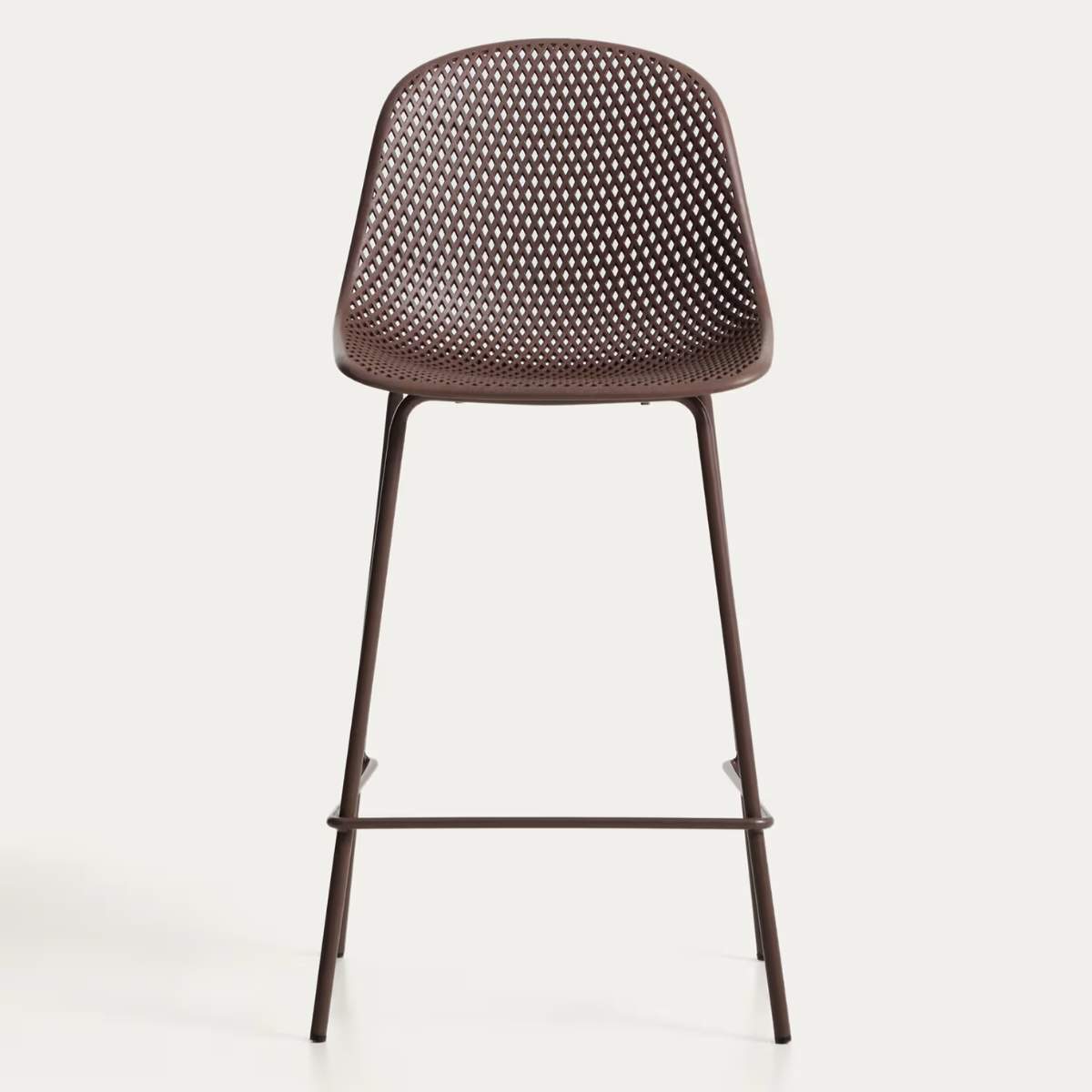 Kave Home Quinby brown outdoor stool 65cm