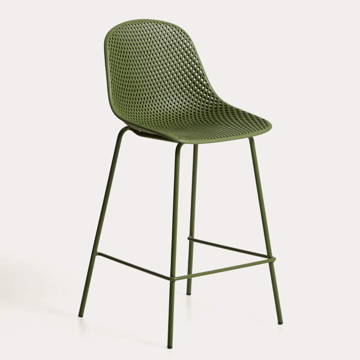 Kave Home Quinby brown outdoor stool 65cm