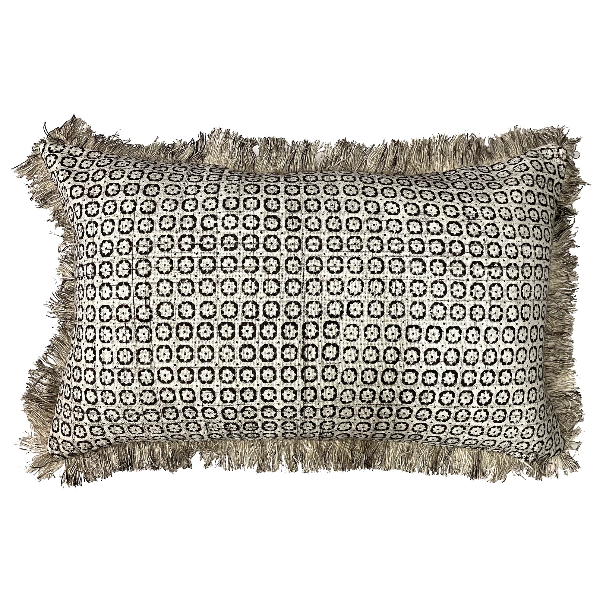Malini Block Printed Cushion Arjun Mocha