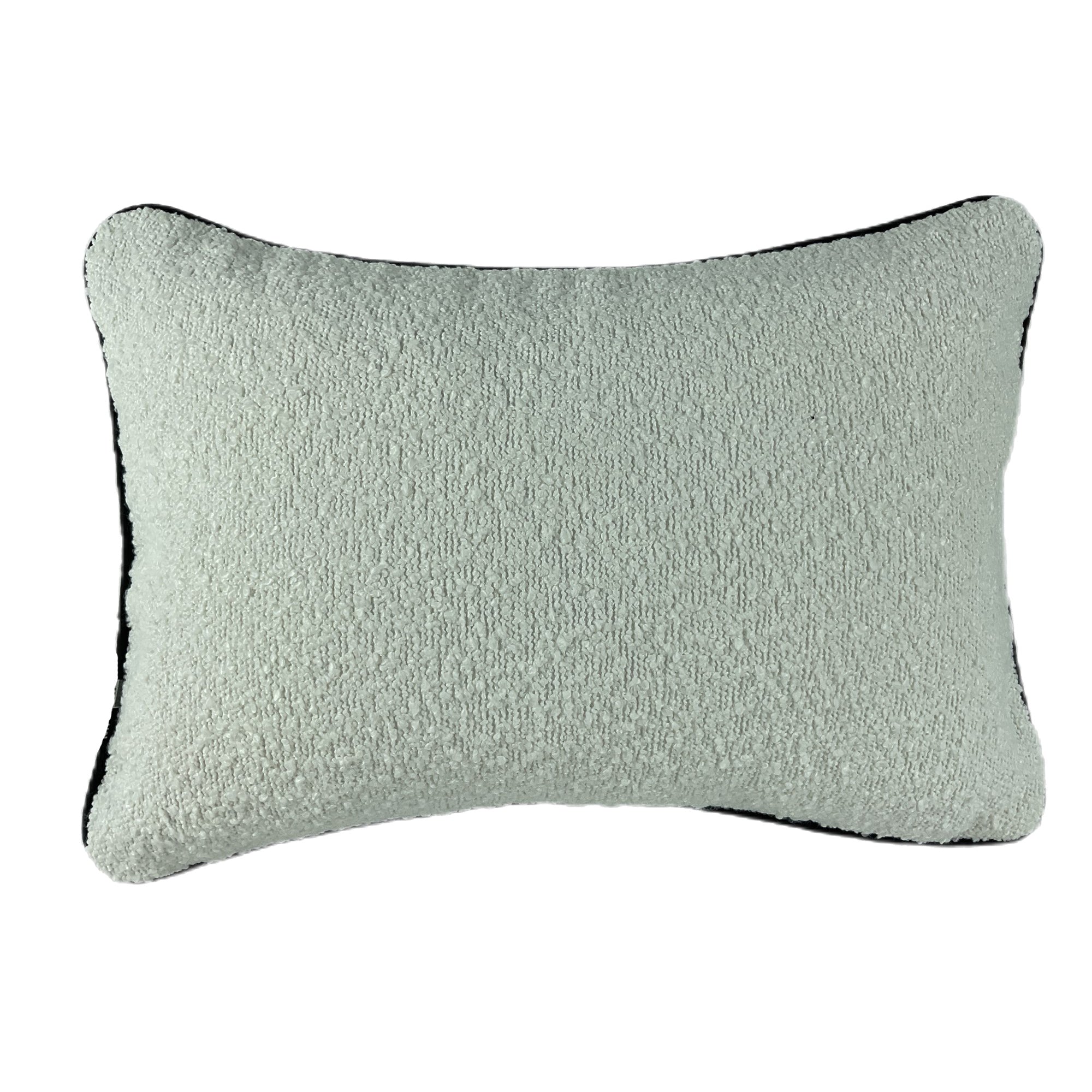 Malini Double Sided Boucle Cushion With Contrast Black Piping