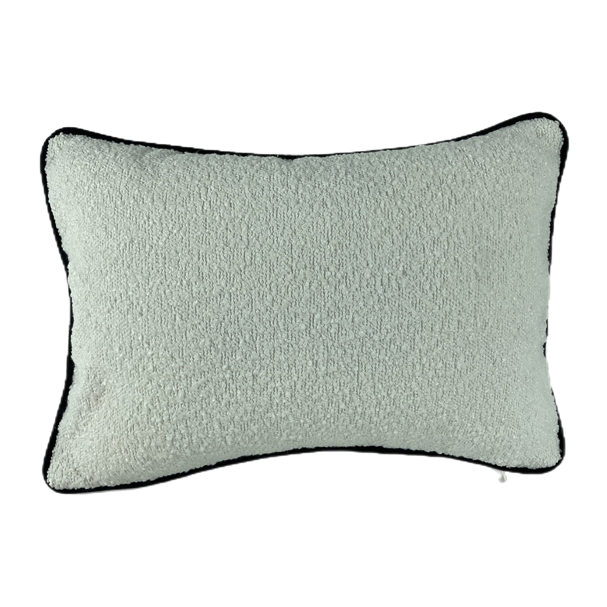 Malini Double Sided Boucle Cushion With Contrast Black Piping