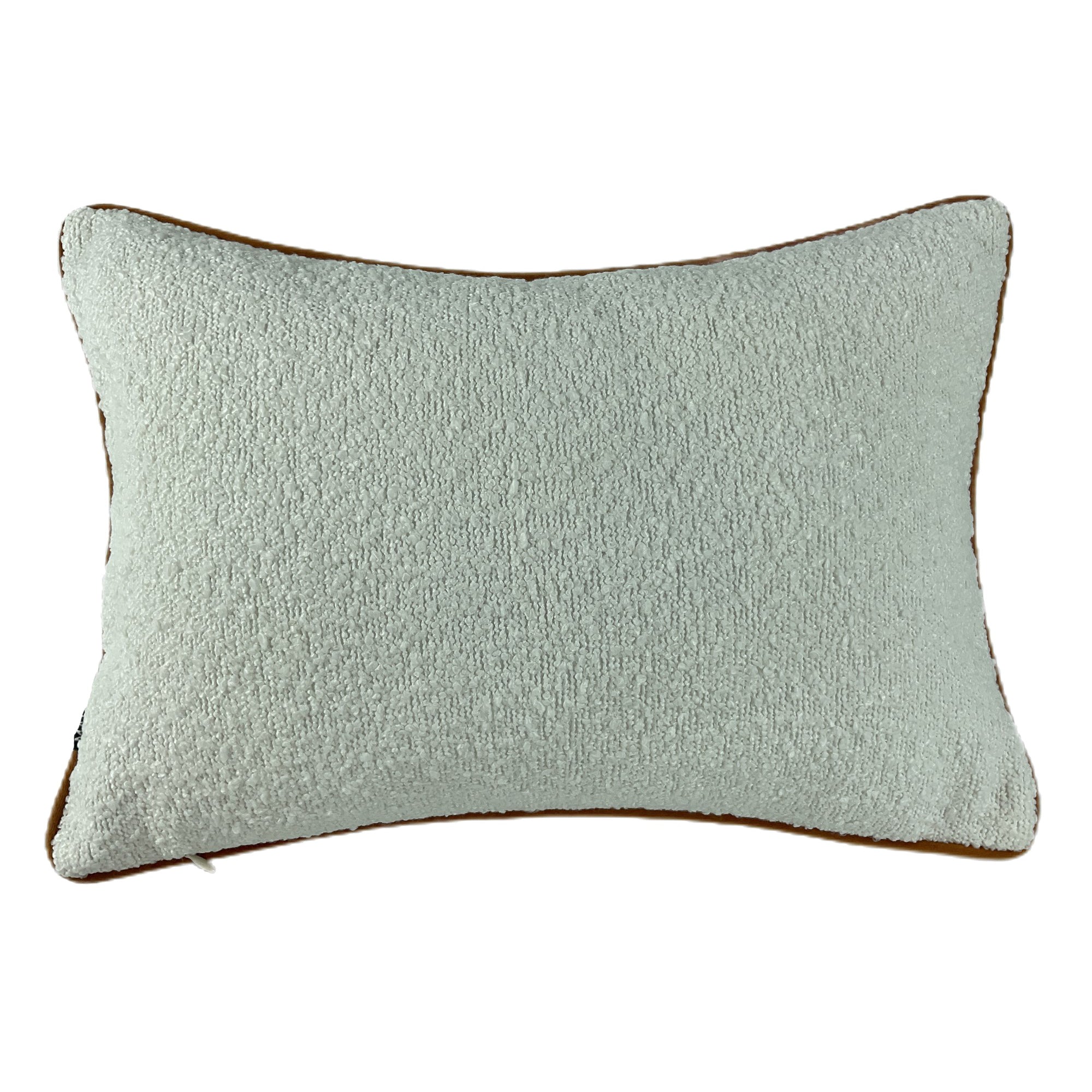 Malini Double Sided Boucle Cushion With Contrast Rust Piping