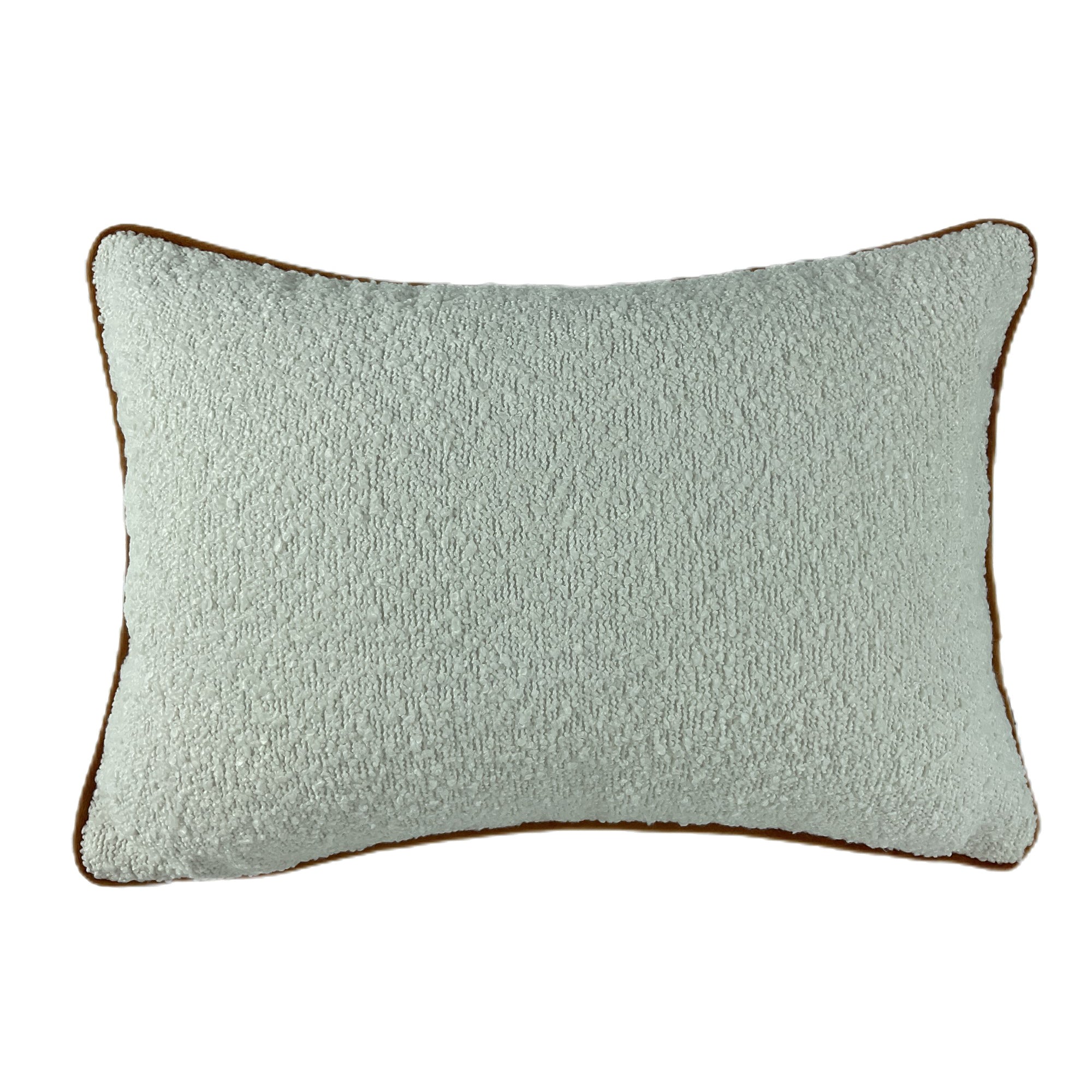 Malini Double Sided Boucle Cushion With Contrast Rust Piping