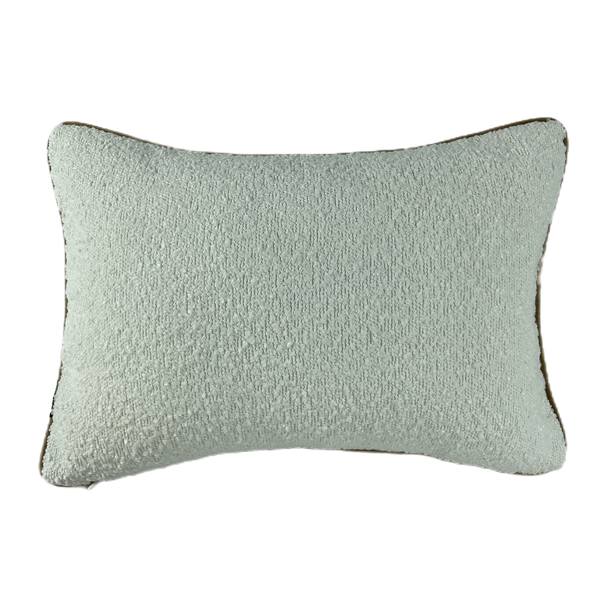 Malini Double Sided Boucle Cushion With Contrast Coffee Piping