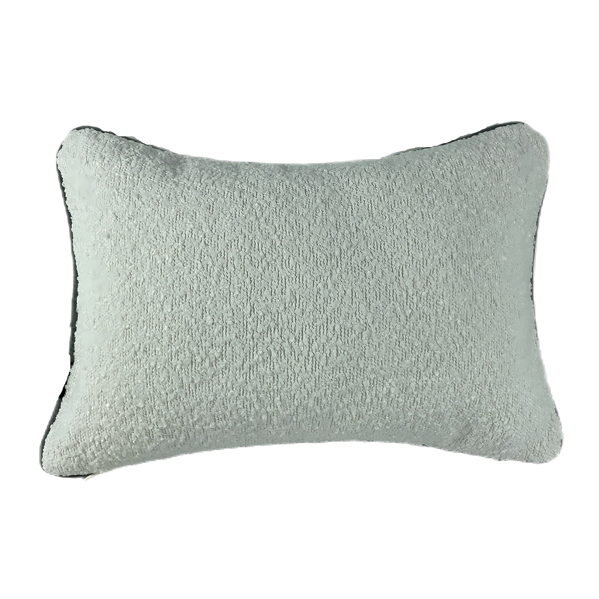 Malini Double Sided Boucle Cushion With Contrast Grey Piping