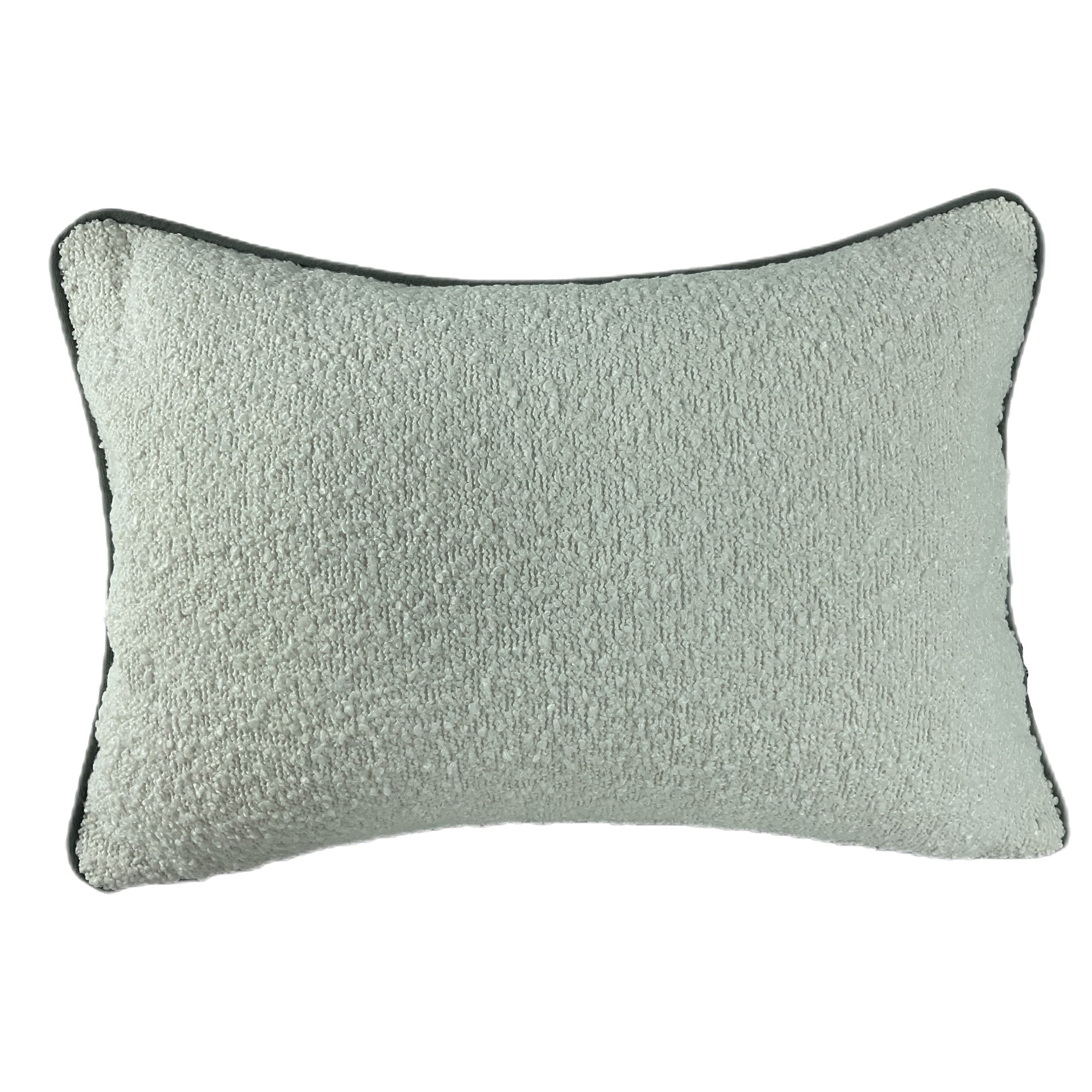 Malini Double Sided Boucle Cushion With Contrast Grey Piping