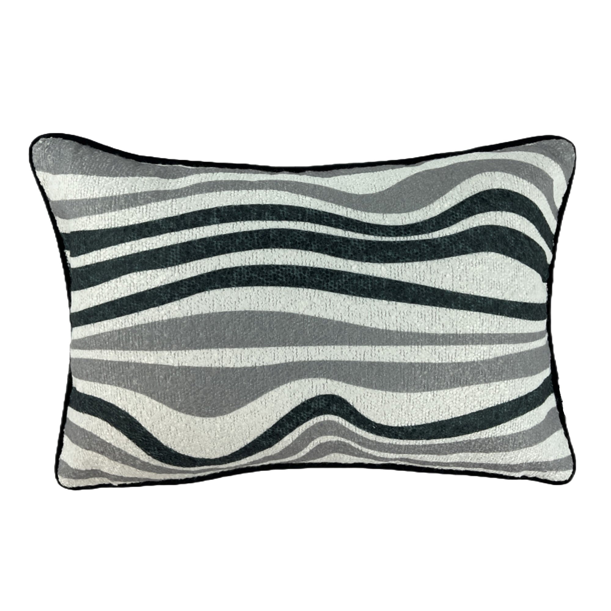 Malini Wave Print on Boucle Black