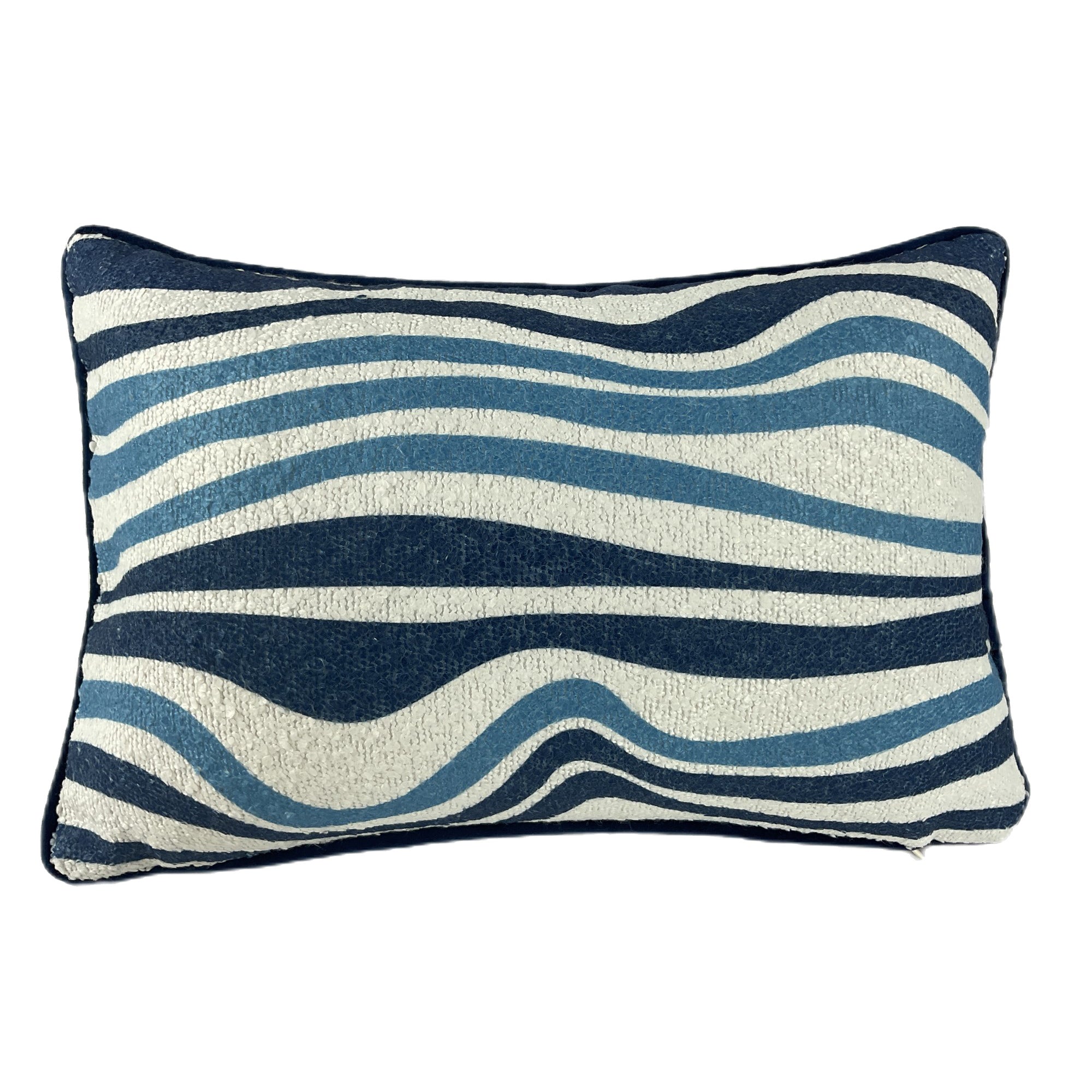 Malini Wave Print on Boucle Blue