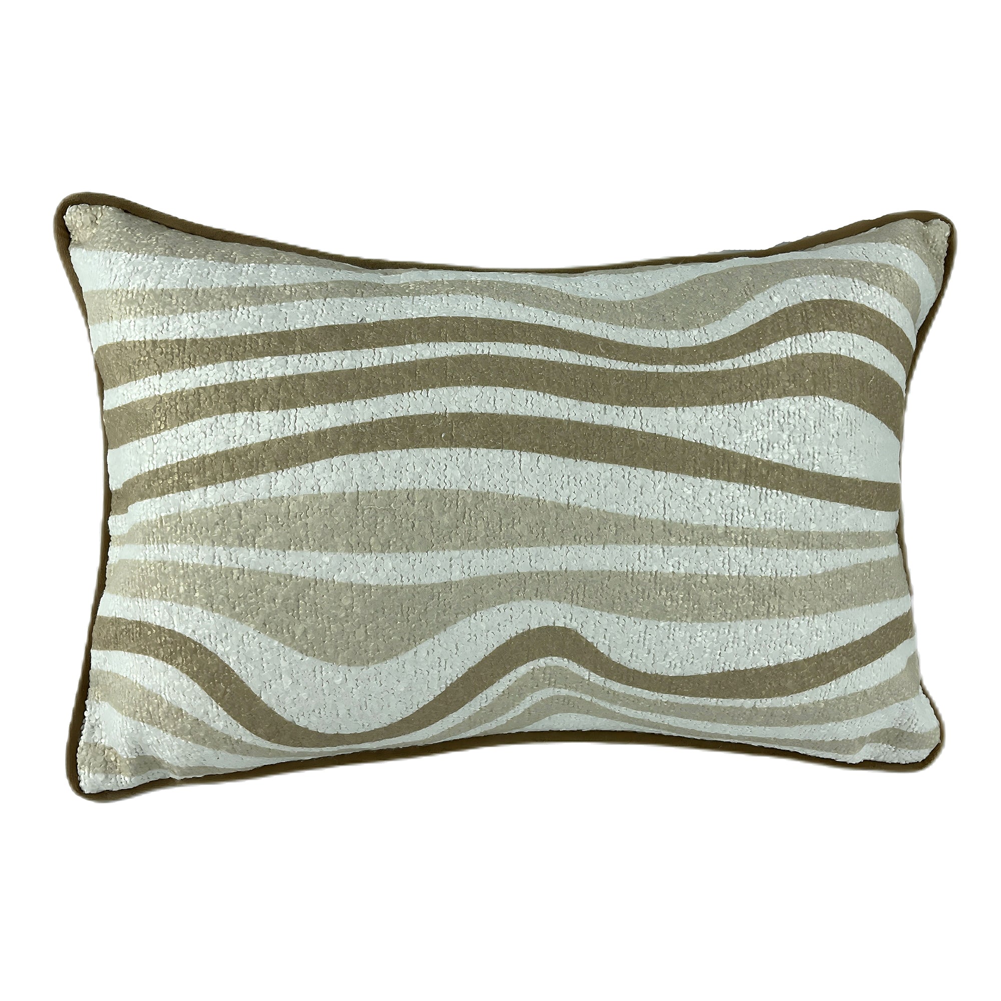 Malini Wave Print on Boucle Taupe