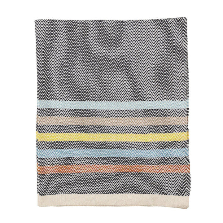 Rainbow Striped Cotton Baby Blanket-Bloomingville Mini-Beaumonde