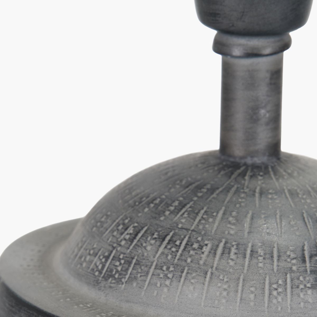 Pacific Lifestyle Raj Charcoal Grey Hammered Metal Urn Shaped Lamp Base