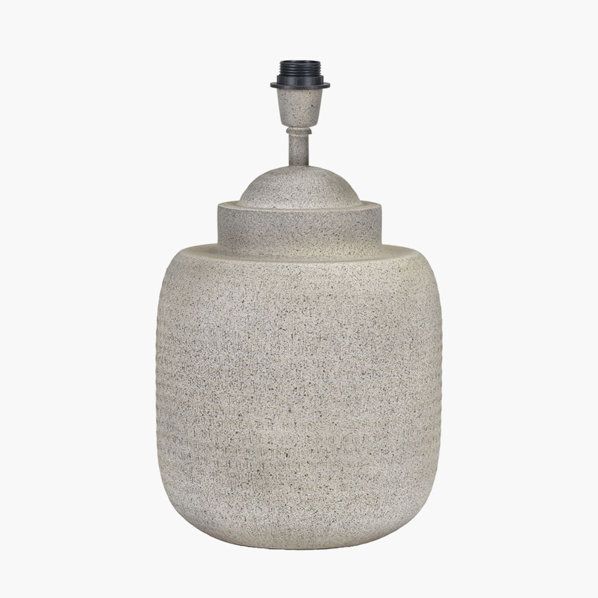Pacific Lifestyle Raj Stone Grey Hammered Metal Urn Shaped Lamp Base
