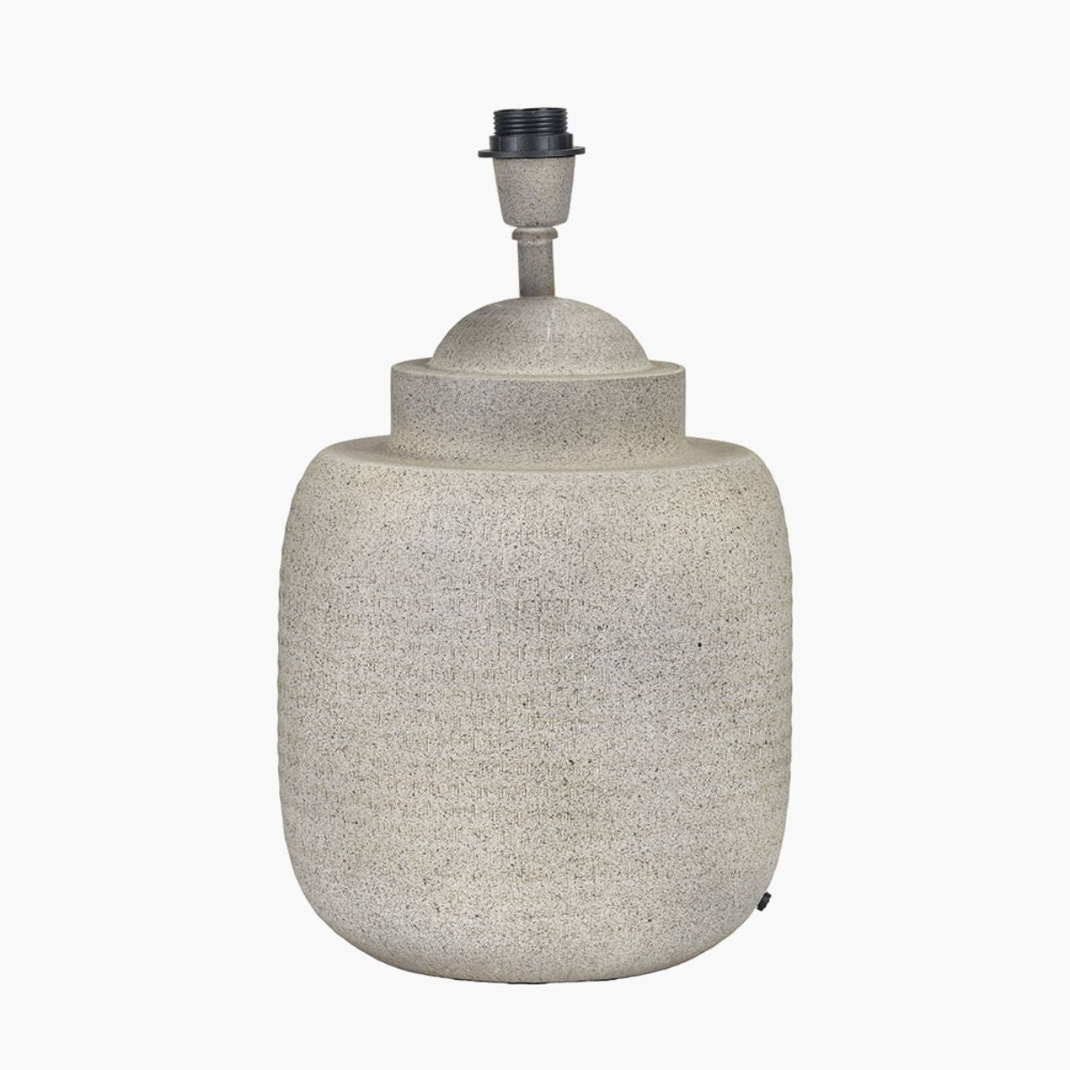 Pacific Lifestyle Raj Stone Grey Hammered Metal Urn Shaped Lamp Base