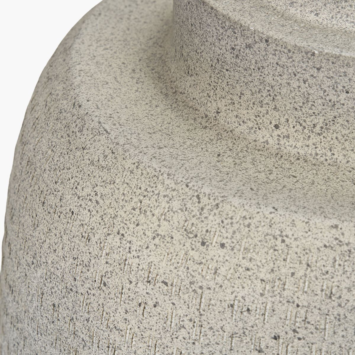 Pacific Lifestyle Raj Stone Grey Hammered Metal Urn Shaped Lamp Base