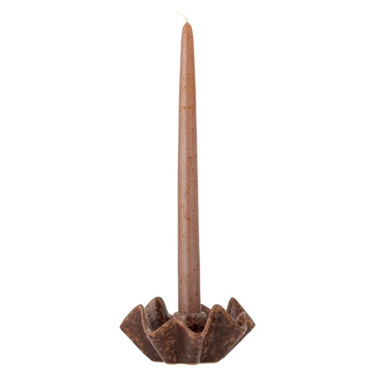 Bloomingville Rameeza Candle Holder, Brown, Stoneware