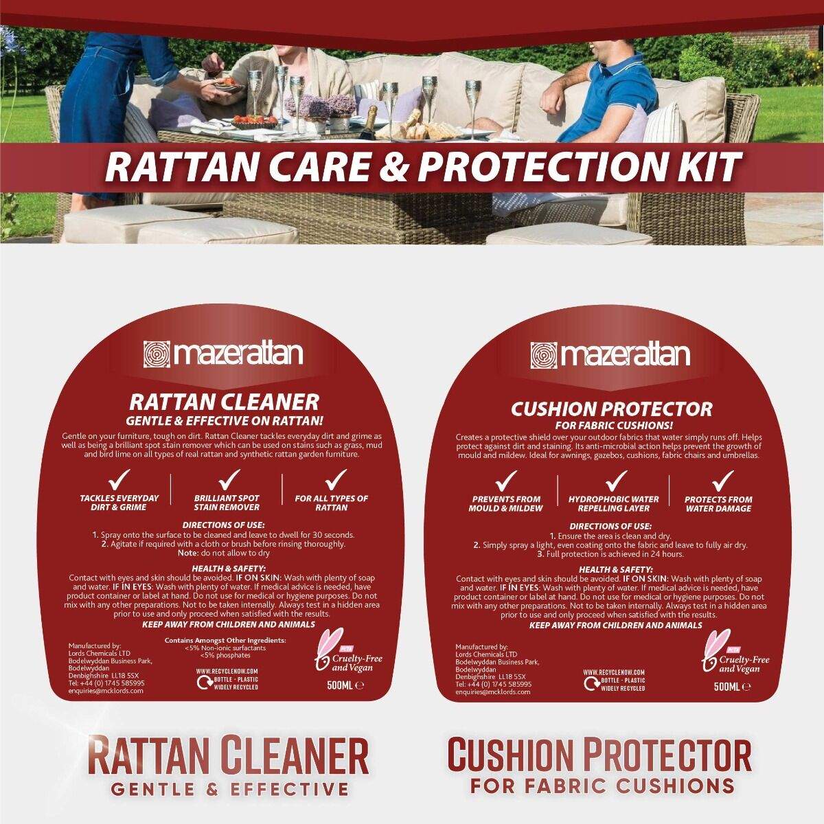 Maze - Rattan Garden Furniture Cleaning & Protector Kit