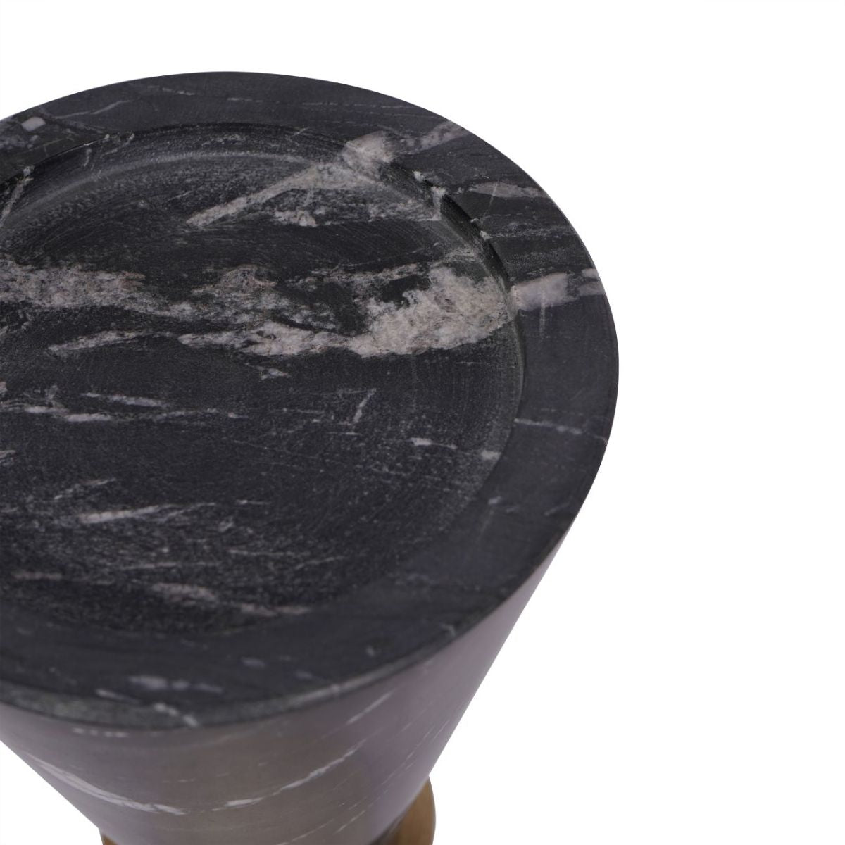 Libra Interiors Ravello Black & White Marble Candle Holder 21cm - Set of 2