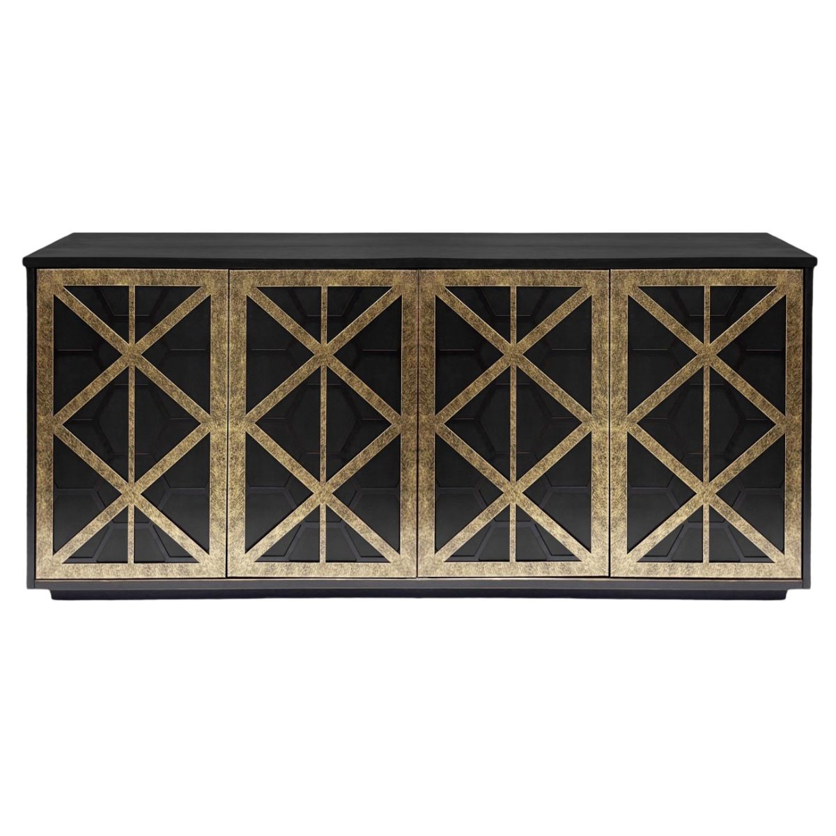 Libra Interiors Reeno Fretwork 4 Door Buffet Sideboard