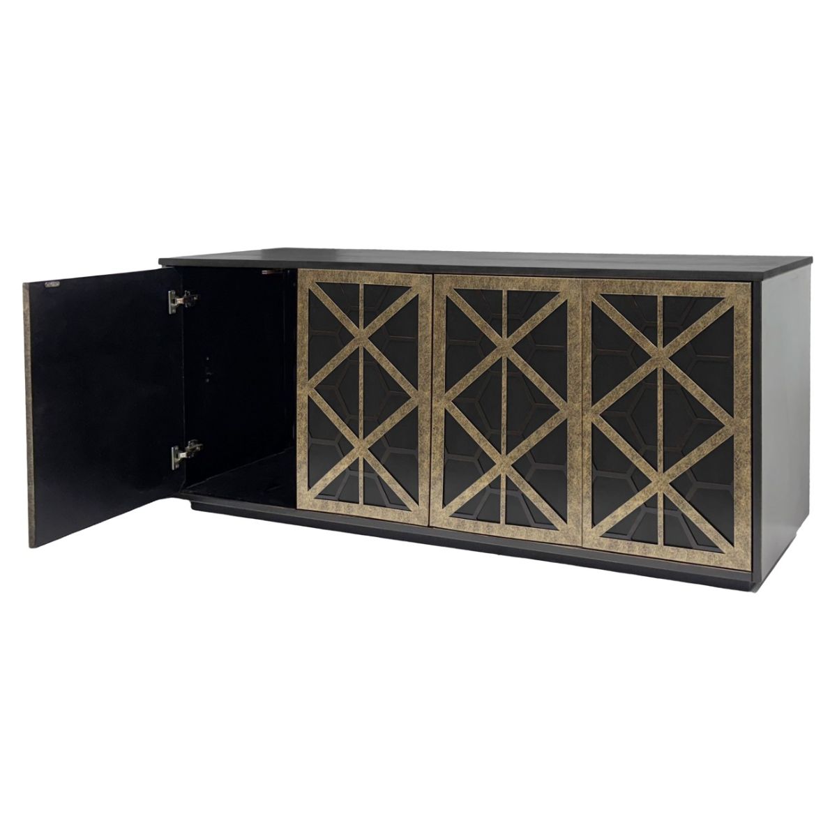 Libra Interiors Reeno Fretwork 4 Door Buffet Sideboard
