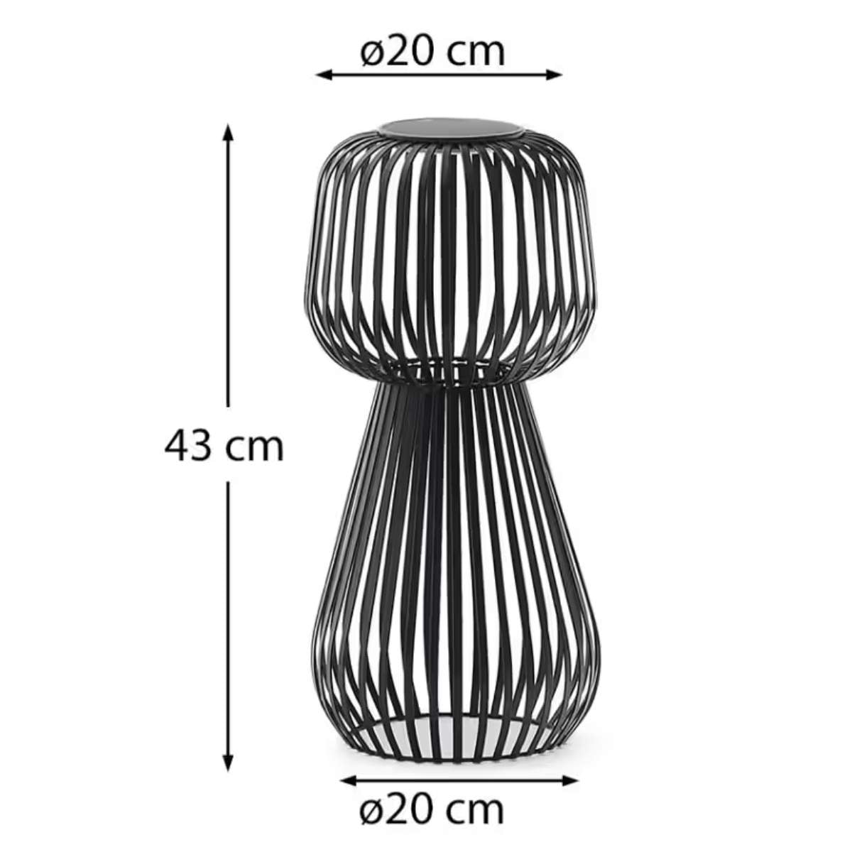 Kave Home Reiba green metal solar table lamp