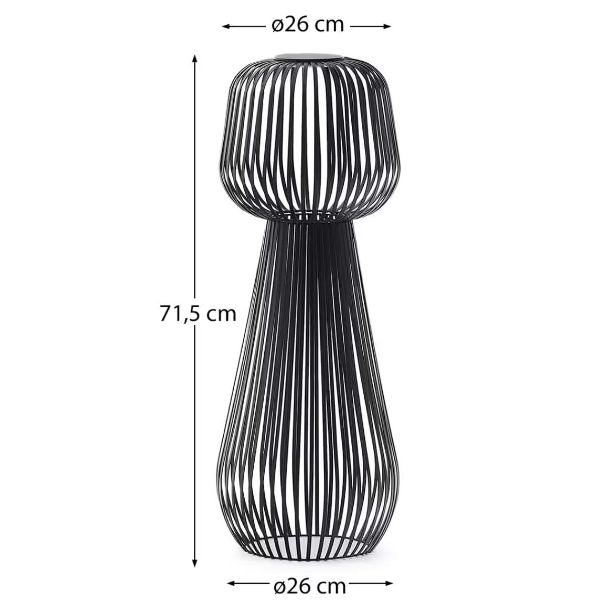 Kave Home Reiba green metal solar floor lamp