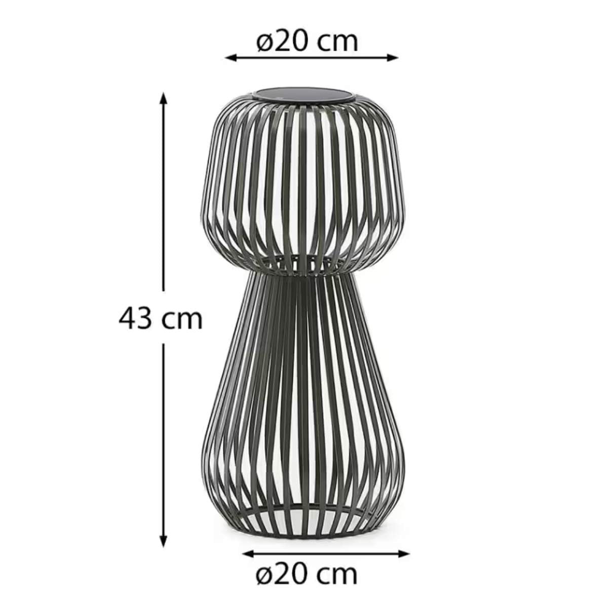 Kave Home Reiba green metal solar table lamp