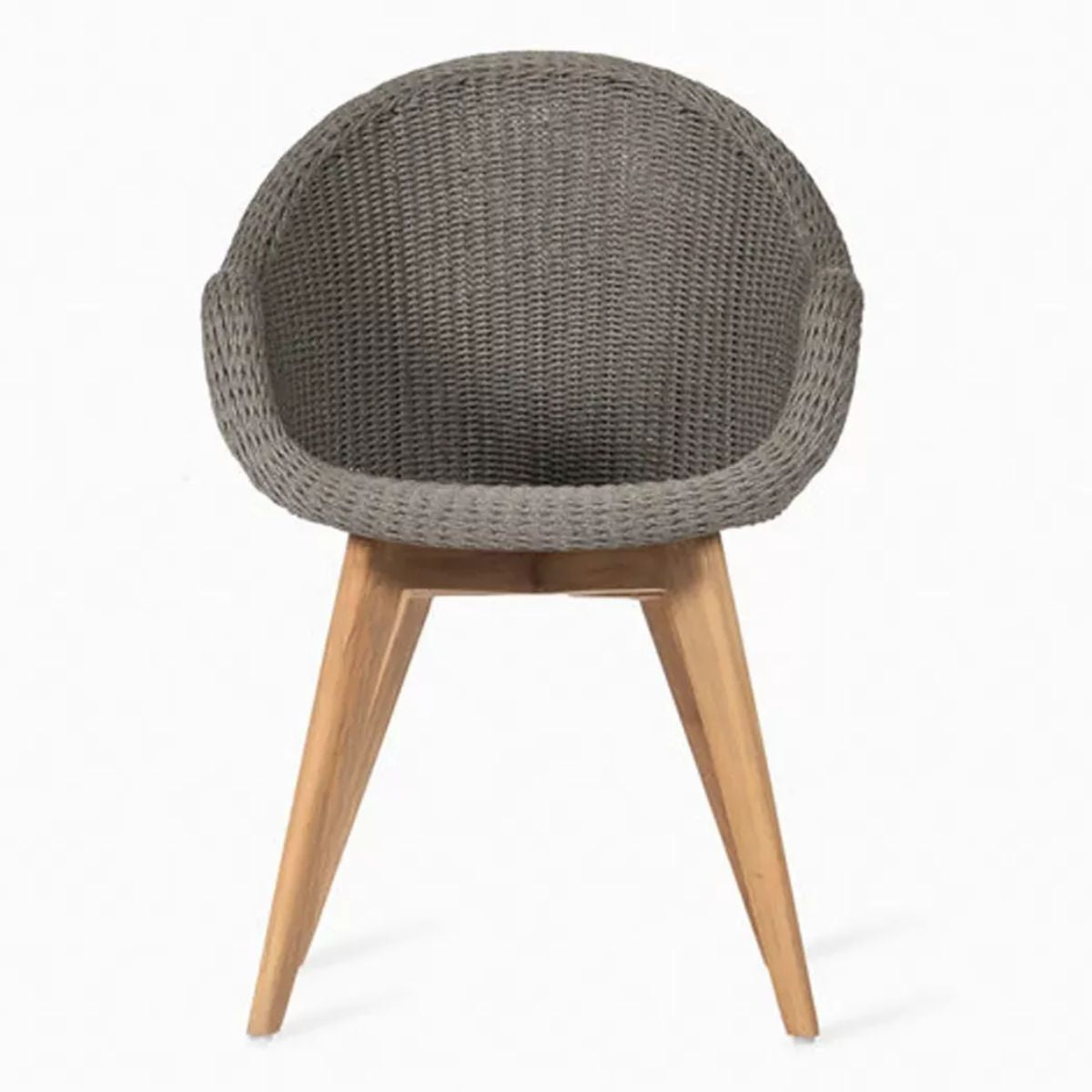 Vincent Shepherd Remi Outdoor Dining Chair | Teak Base | Grey