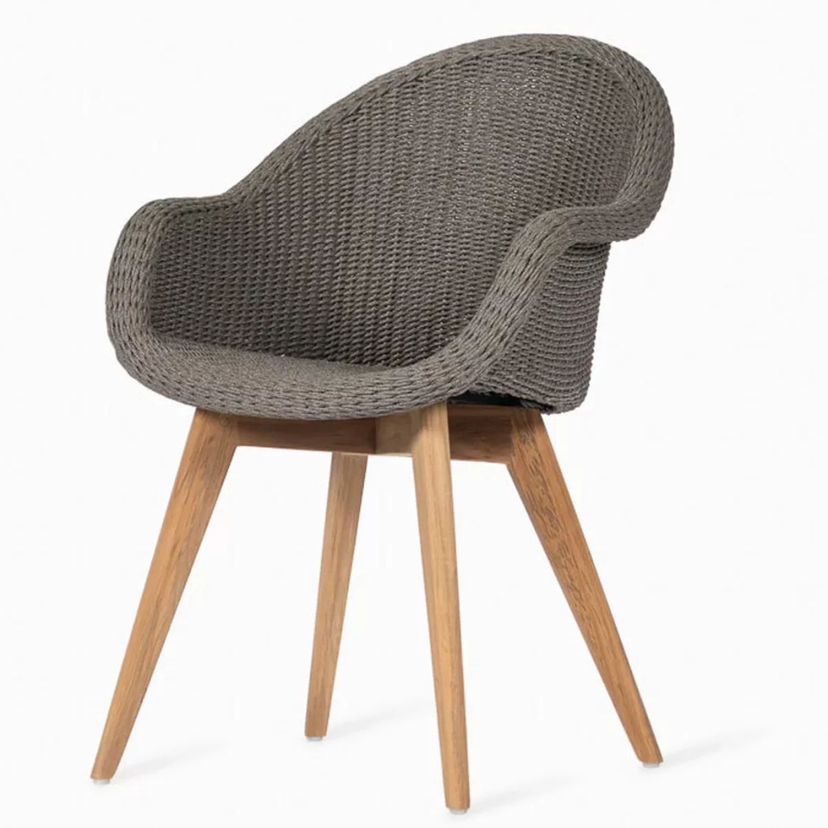 Vincent Shepherd Remi Outdoor Dining Chair | Teak Base | Grey