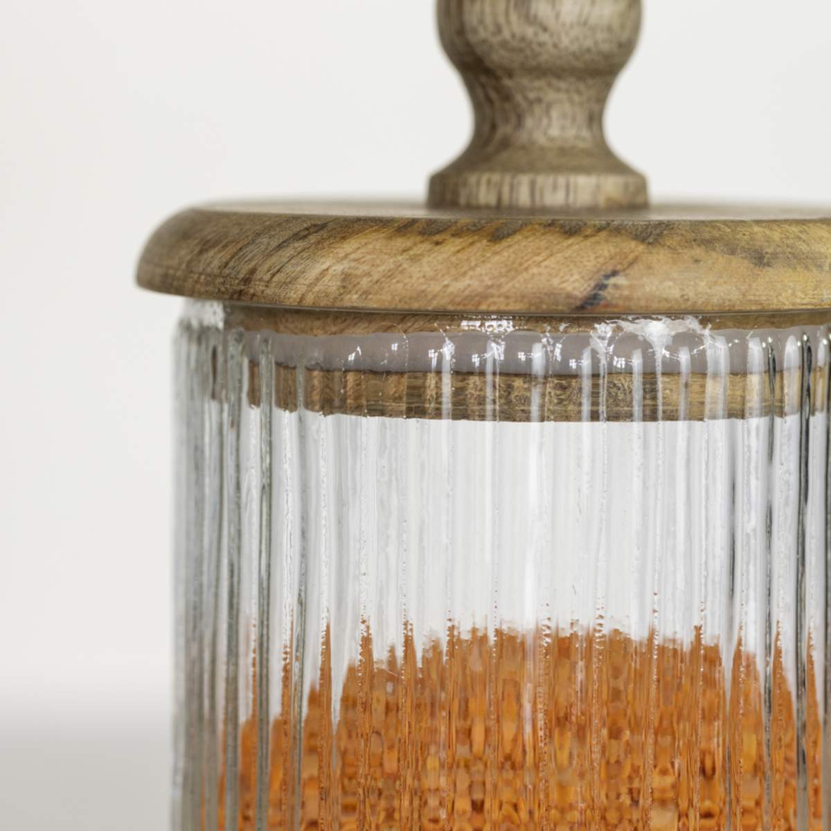 Grand Illusions Ribbed Jar With Lid