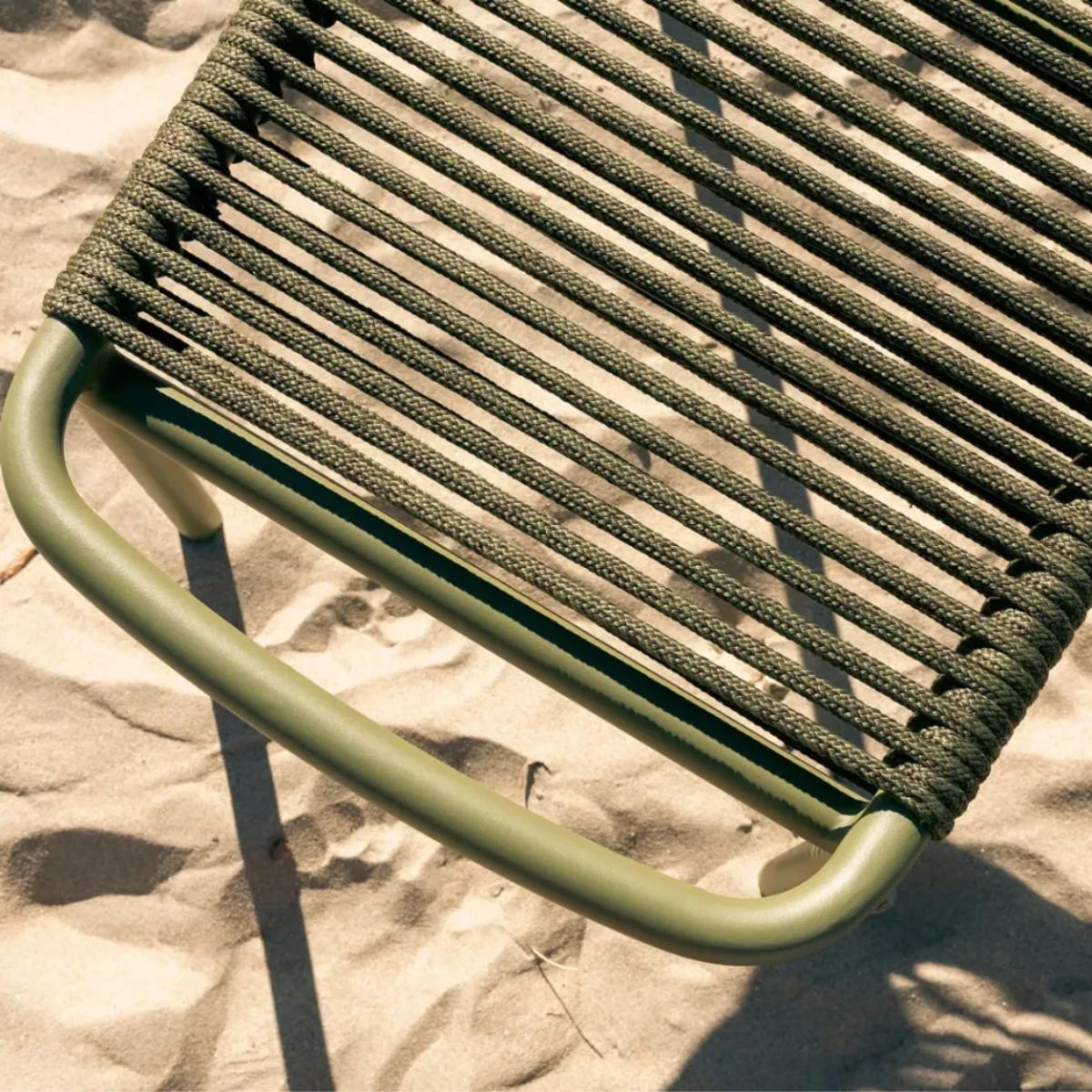 Vincent Shepherd Ribbon Footstool Moss Green