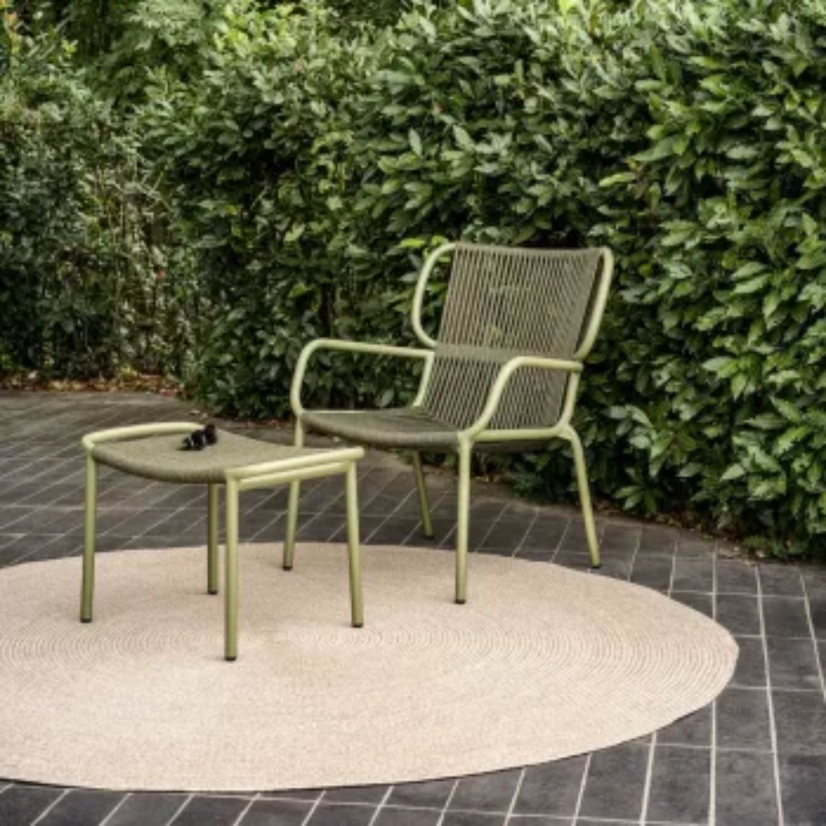 Vincent Shepherd Ribbon Footstool Taupe Sand