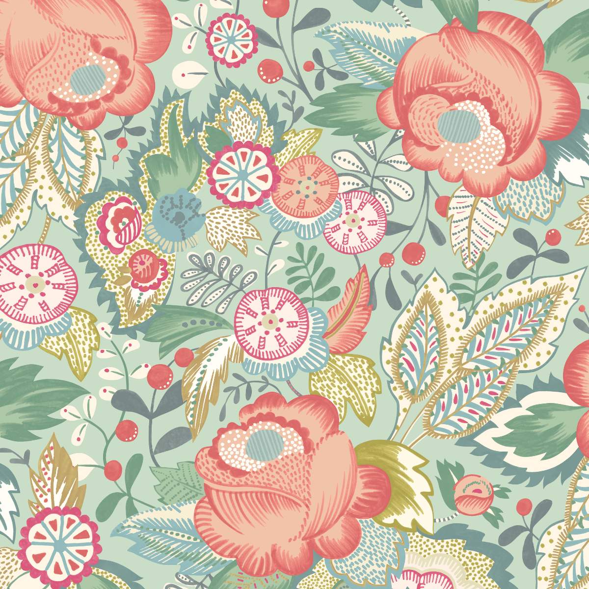 Ohpopsi Riches Of Nature Emily Rose - Mint & Peach